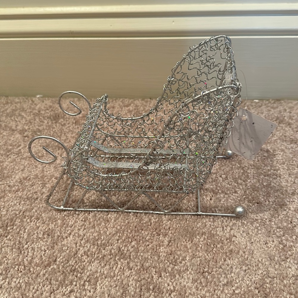 Silver sleigh.